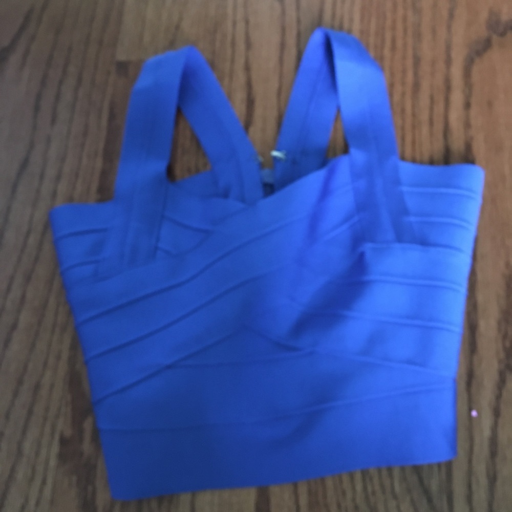 Blue bandage top